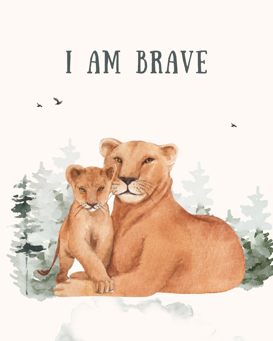A watercolor kids affirmation card