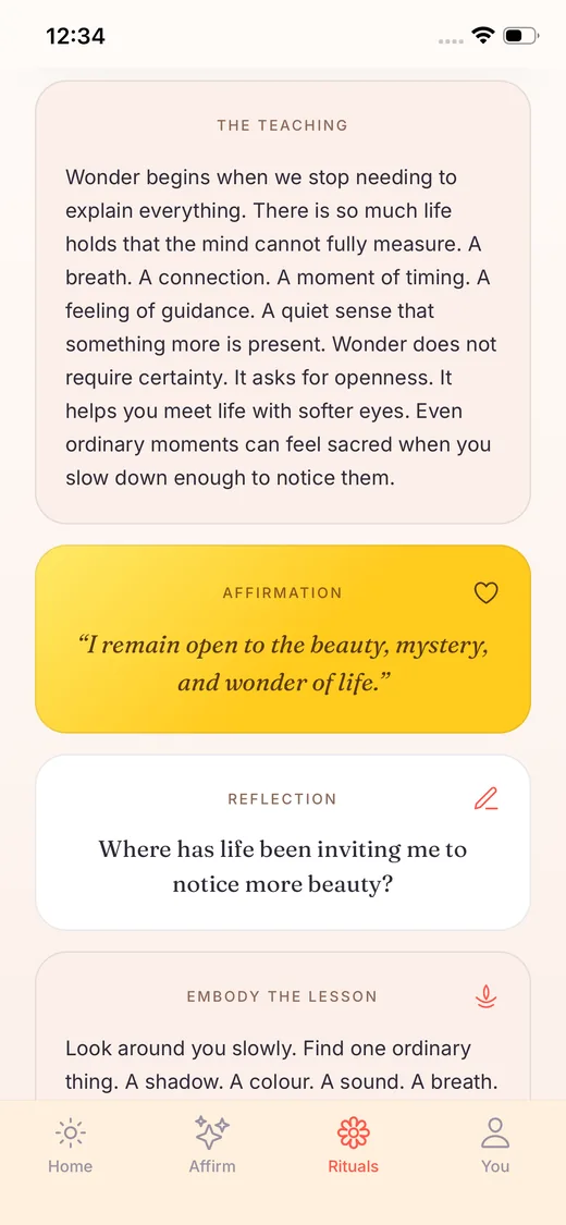 A written reflection